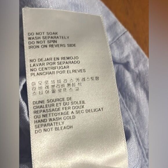 Valentino light blue linen blend crop trouser pants size 38 ( us 2) - Picture 10 of 11